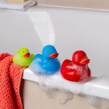 Load image into Gallery viewer, Bath toys - set of three colourful ducks