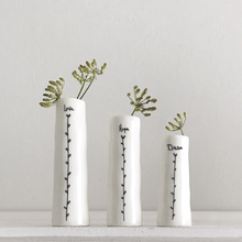 Load image into Gallery viewer, East of India - Trio of bud vases - Love, hope, dream