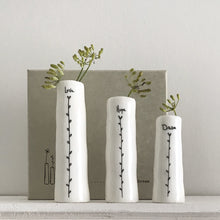 Load image into Gallery viewer, East of India - Trio of bud vases - Love, hope, dream