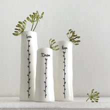 Load image into Gallery viewer, East of India - Trio of bud vases - Love, hope, dream