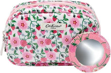 Load image into Gallery viewer, Cath Kidston - Strawberry make up bag with mirror