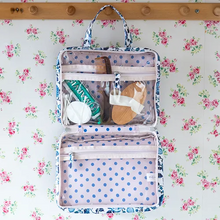 Load image into Gallery viewer, Cath Kidston - Navy carnation Two part wash bag with handles