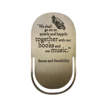 Load image into Gallery viewer, Jane Austin - Sense & Sensibility Metal Bookmark