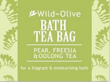 Load image into Gallery viewer, Wild Olive - Pear, Freesia & Oolong Tea Bath Tea Bag