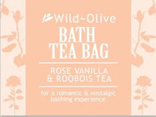 Load image into Gallery viewer, Wild Olive - Rose Vanilla & Roobois Tea Bath Tea Bag