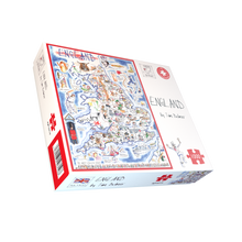 Load image into Gallery viewer, Map of England - Tim Bulmer 1000 Piece Jigsaw Puzzle