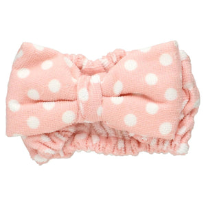 The Vintage Cosmetics Company - "Dolly" Pink Polka Dot Make-Up Headband