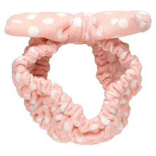 Load image into Gallery viewer, The Vintage Cosmetics Company - &quot;Dolly&quot; Pink Polka Dot Make-Up Headband
