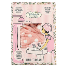 Load image into Gallery viewer, The Vintage Cosmetics Company - Pink Polka Dot Hair Turban
