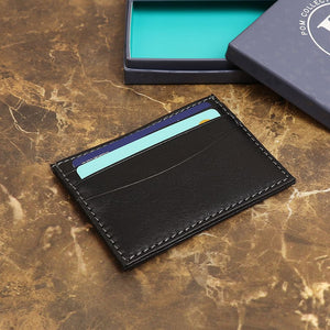 POM - Black leather card holder