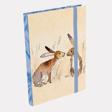 Load image into Gallery viewer, Kissing Hares - A6 notebook
