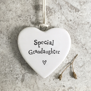 Porcelain Heart - Special Granddaughter