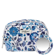 Load image into Gallery viewer, Cath Kidston - Navy carnation make up bag with mirror
