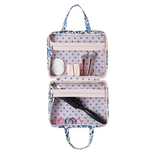 Load image into Gallery viewer, Cath Kidston - Navy carnation Two part wash bag with handles
