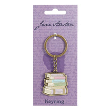 Load image into Gallery viewer, Jane Austin - Book Stack Metal Keyring

