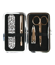 Load image into Gallery viewer, The Vintage Cosmetics Company - Manicure Set - Leopard Print
