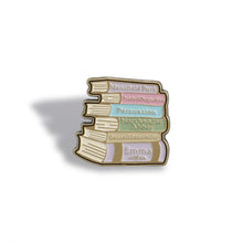 Load image into Gallery viewer, Jane Austin - Book Stack Pin Badge
