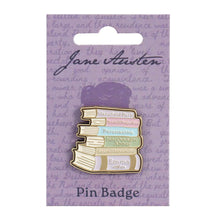 Load image into Gallery viewer, Jane Austin - Book Stack Pin Badge
