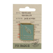Load image into Gallery viewer, Jane Austin - Sense &amp; Sensibility Pin Badge
