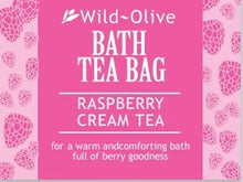 Load image into Gallery viewer, Wild Olive - Raspberry Cream Tea Bath Tea Bag
