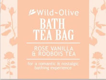 Load image into Gallery viewer, Wild Olive - Rose Vanilla &amp; Roobois Tea Bath Tea Bag
