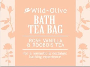 Wild Olive - Rose Vanilla & Roobois Tea Bath Tea Bag