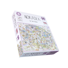 Load image into Gallery viewer, Map of Norfolk - Tim Bulmer 1000 Piece Jigsaw Puzzle
