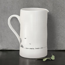 Load image into Gallery viewer, East of India - Large Jug - Live simply, laugh a lot
