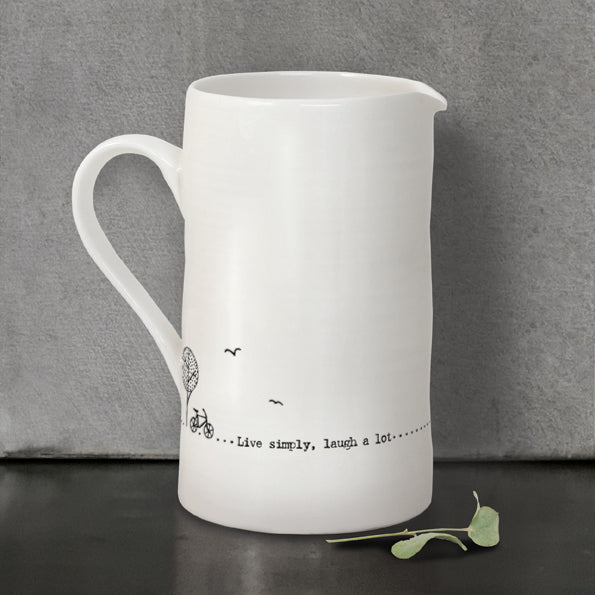East of India - Large Jug - Live simply, laugh a lot