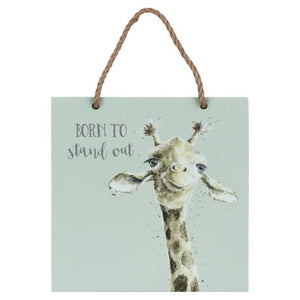 Wrendale Designs - 'Born to stand out' giraffe wooden plaque