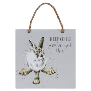 Wrendale Designs -'You've got this' hare wooden plaque